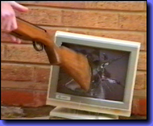 SMAAAAAAASH!!  Windows 98 has crashed for the last time!!  'Kenz & Collett Repairs' will return in the second Xmas Chortles movie!